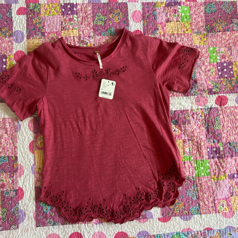 NWT Free People Berry Twist shirt Medium